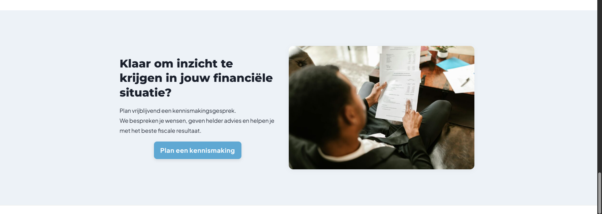 A&A Belastingadviseurs contact call-to-action